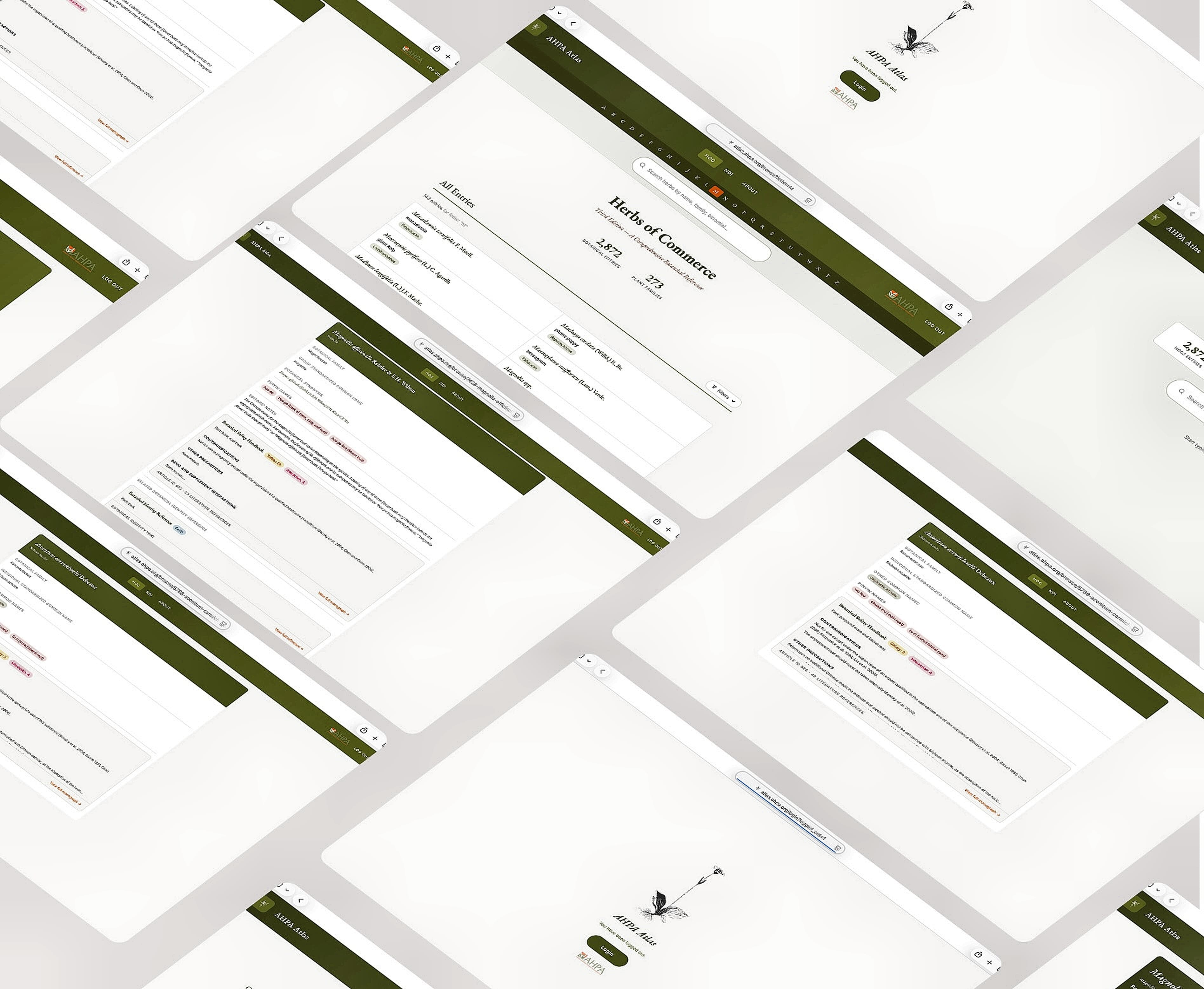 Browsing the Herbs of Commerce digital edition inside the Atlas