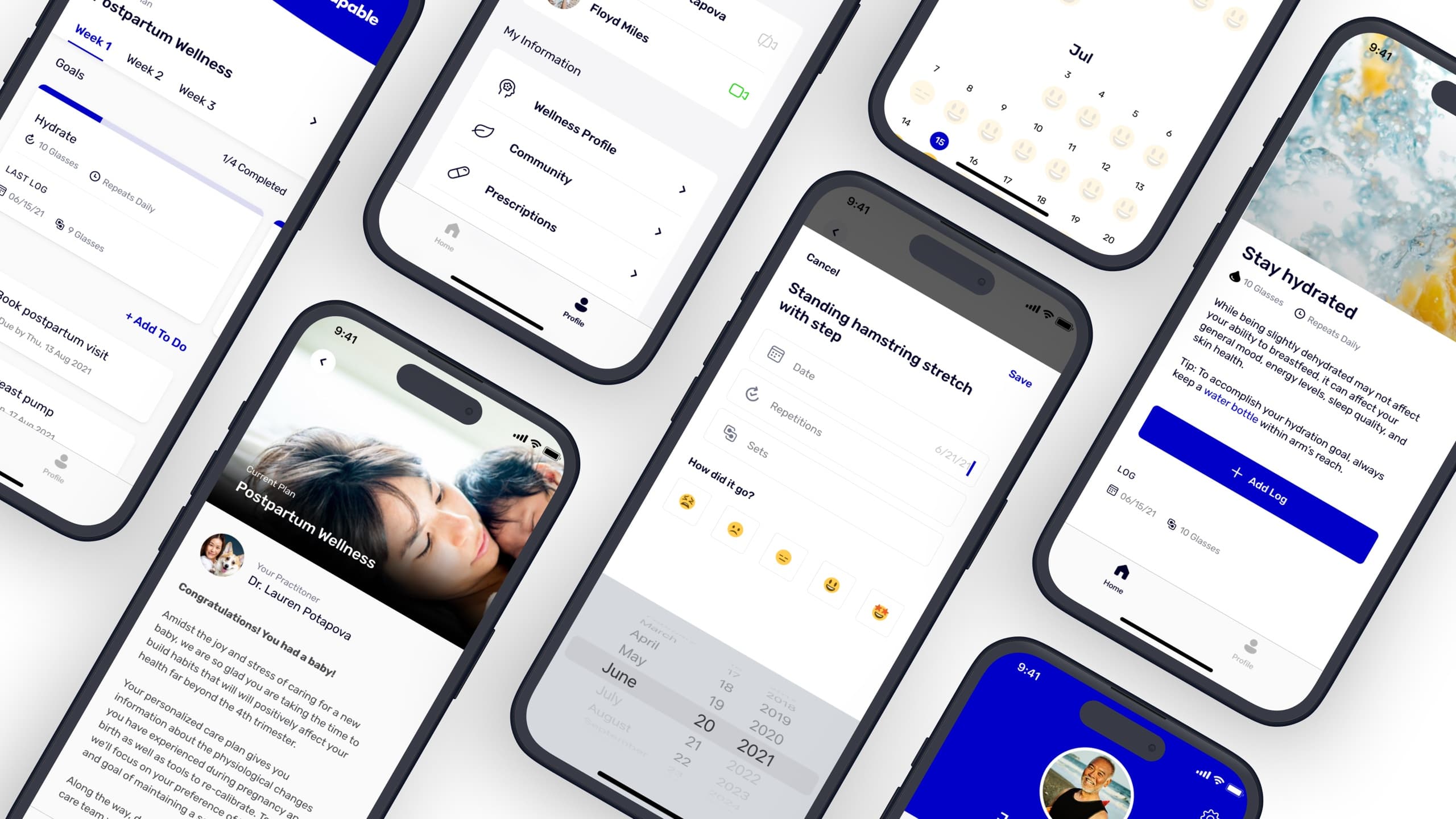 Capable Health application screens